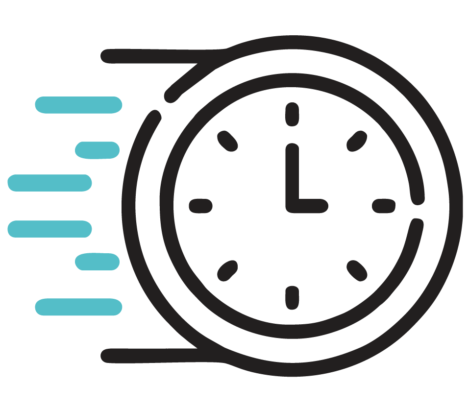 Icono de un reloj en movimiento