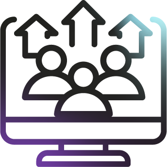 Icono donde se muestra un monitor con recursos de edición de diseño